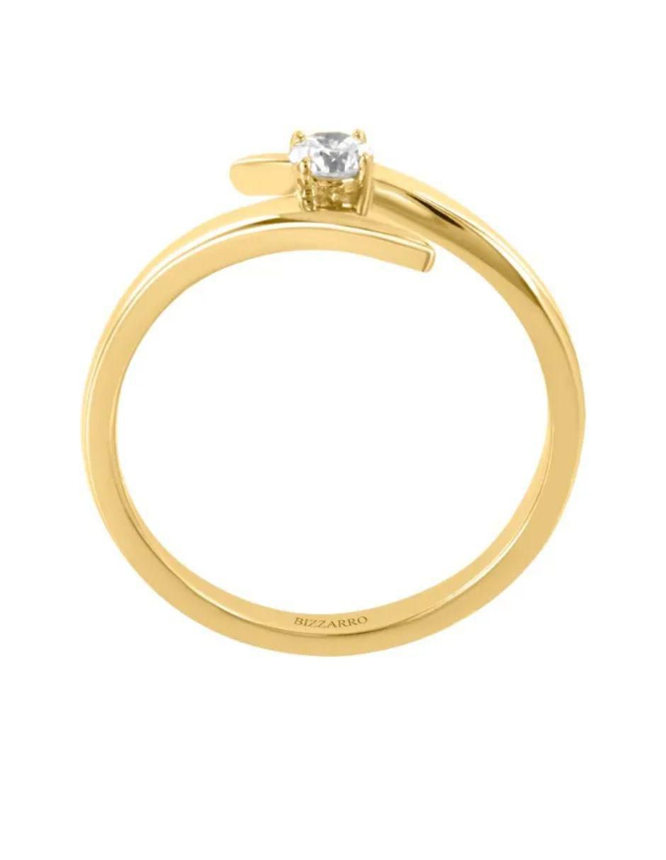 Solitario de oro 14 k diamante