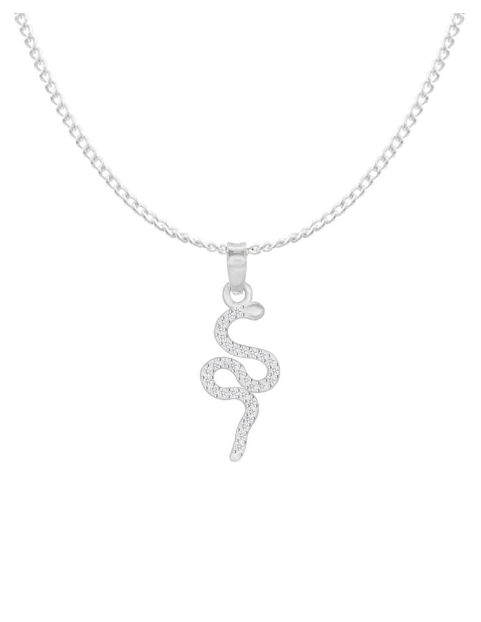 Collar con dije de serpiente de plata p 925 5
