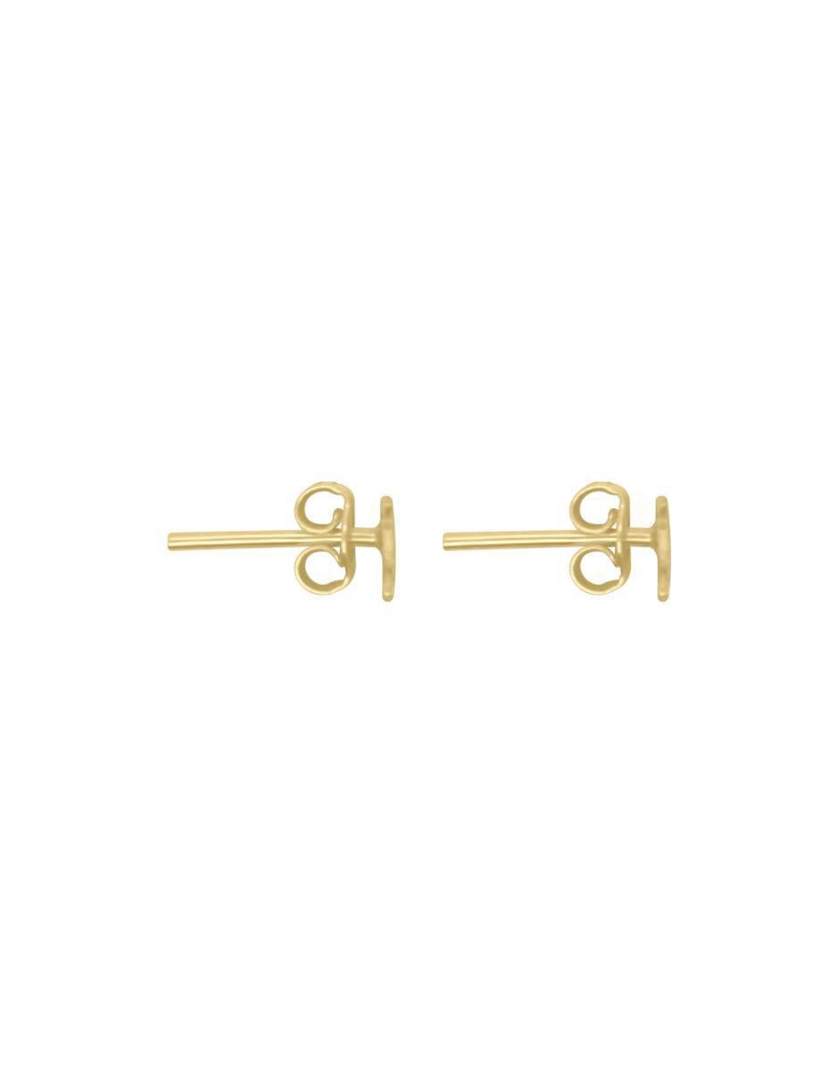 Aretes de perro de oro 14 K con acabado brillante 2