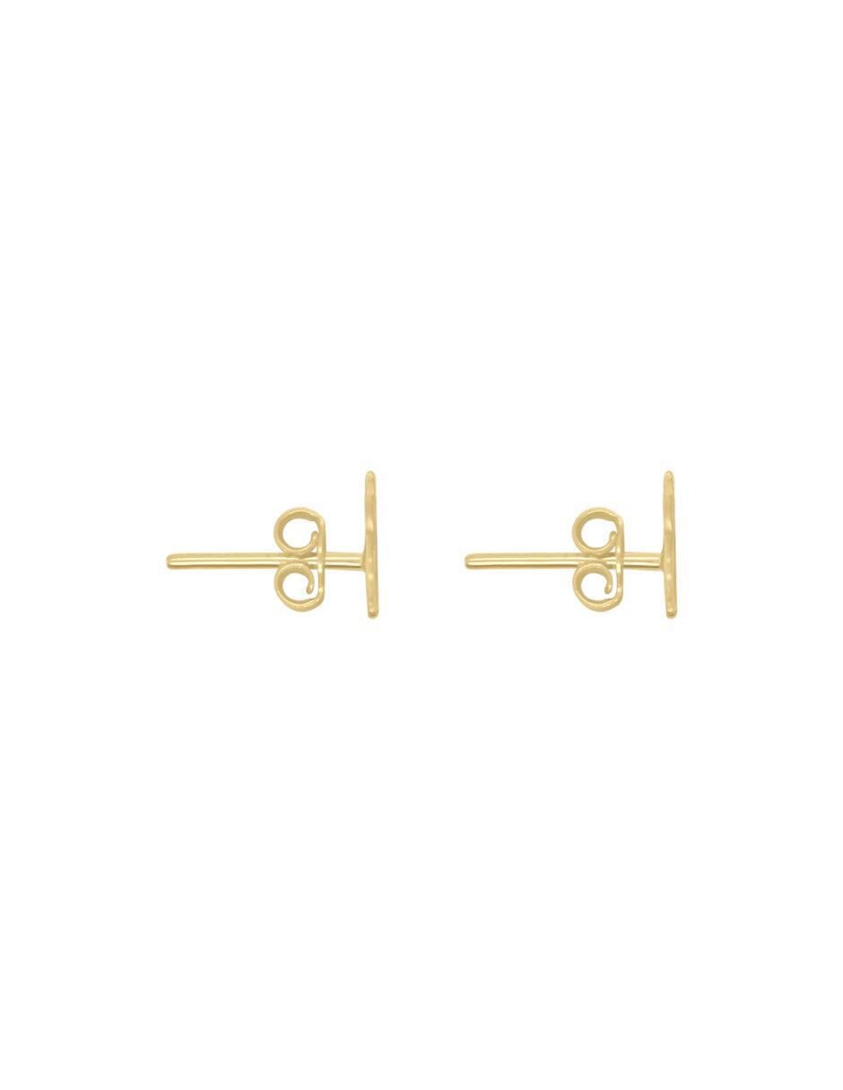 Aretes de perro de oro 14 K con acabado brillante 2