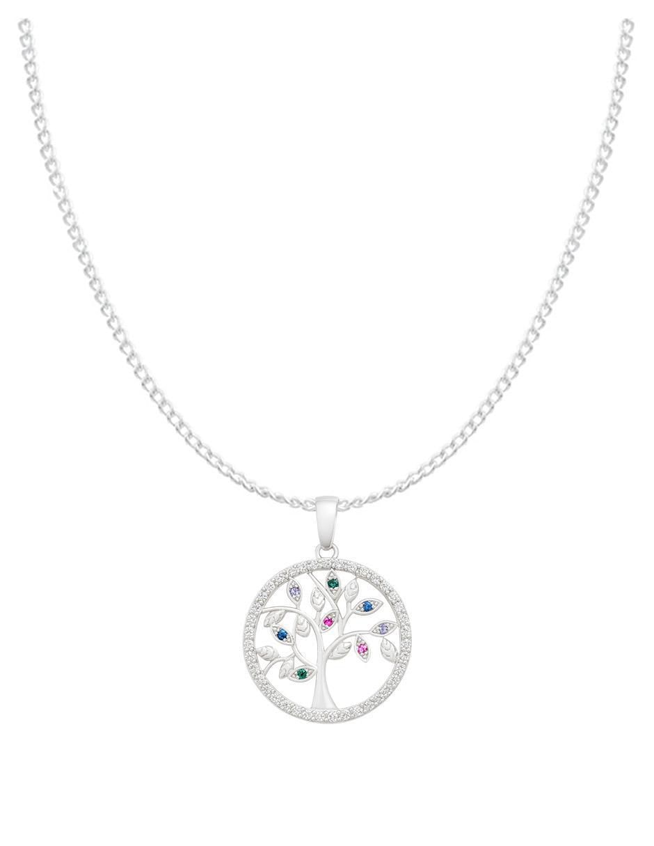 Collar con dije de árbol de la vida Clepsidra de plata p 925