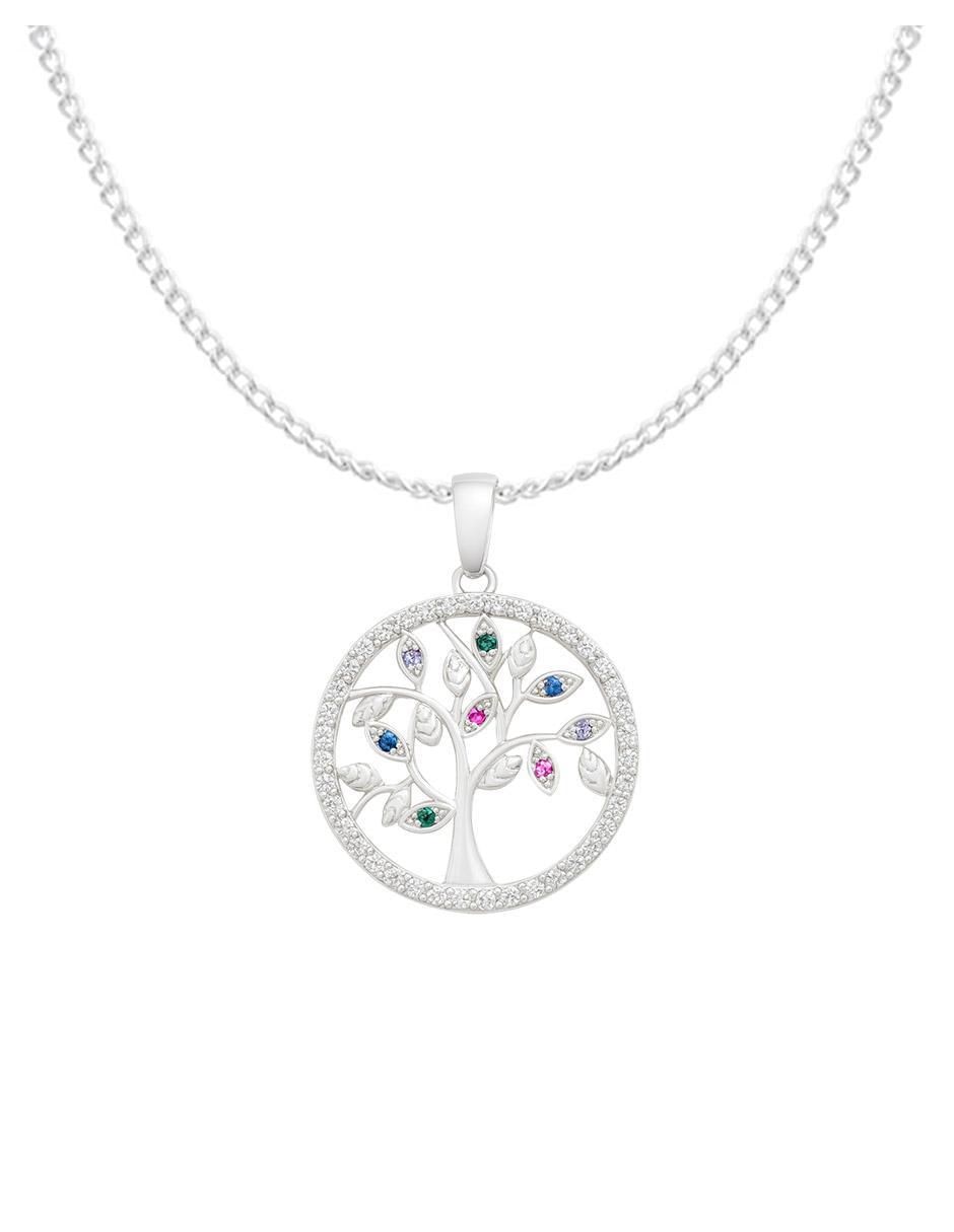 Collar con dije de árbol de la vida Clepsidra de plata p 925