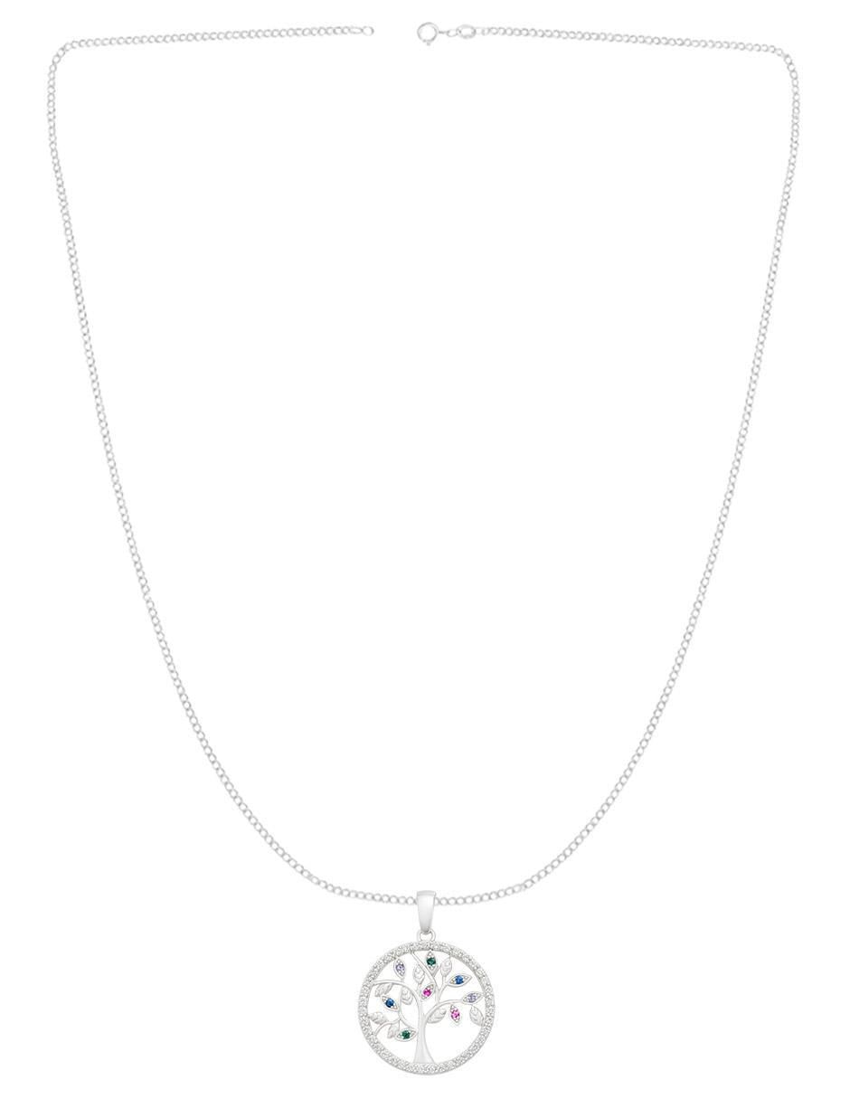 Collar con dije de árbol de la vida Clepsidra de plata p 925