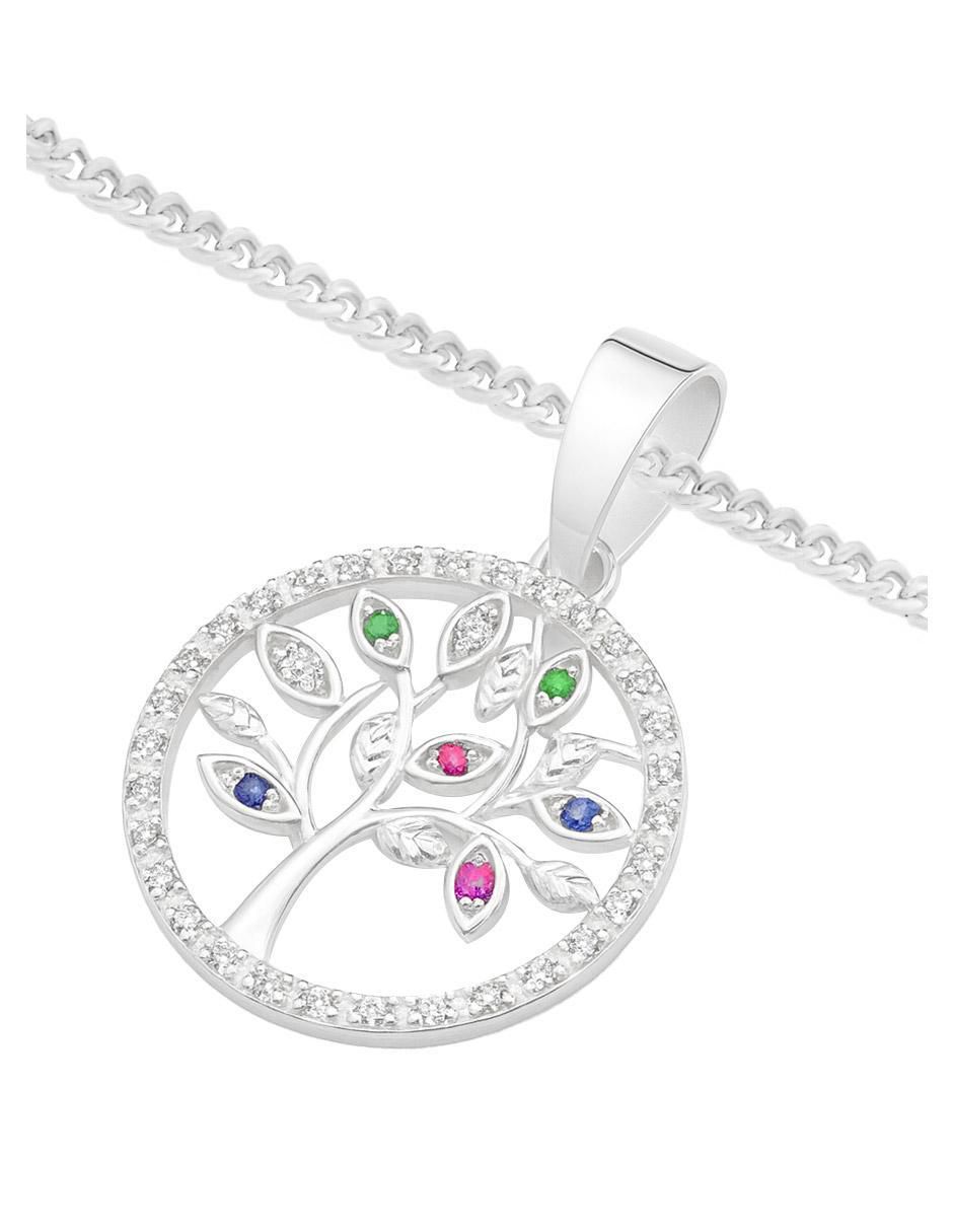 Collar con dije de árbol de la vida Clepsidra de plata p 925
