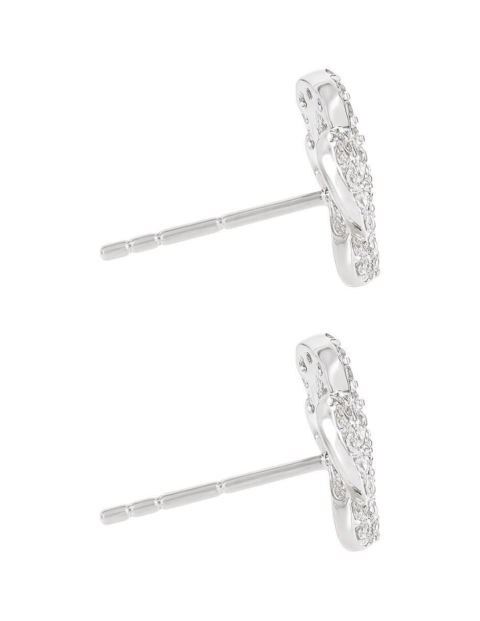 Broqueles de flor de plata P 925 con acabado plateado 4