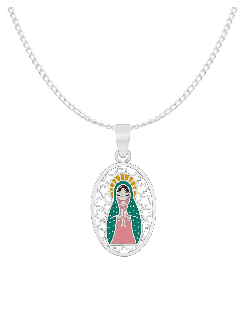 Collar con dije virgen de plata P 925 2