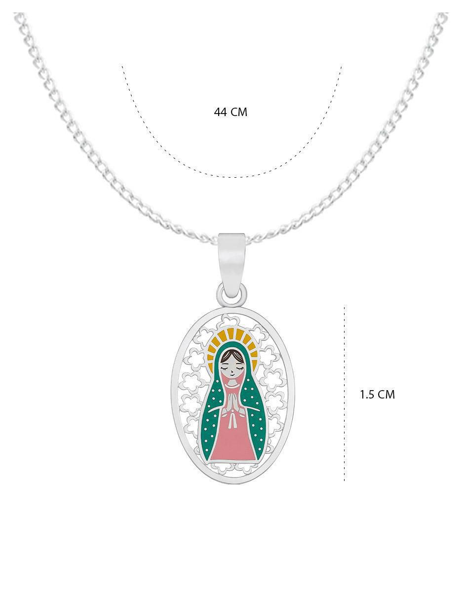 Collar con dije virgen de plata P 925 6