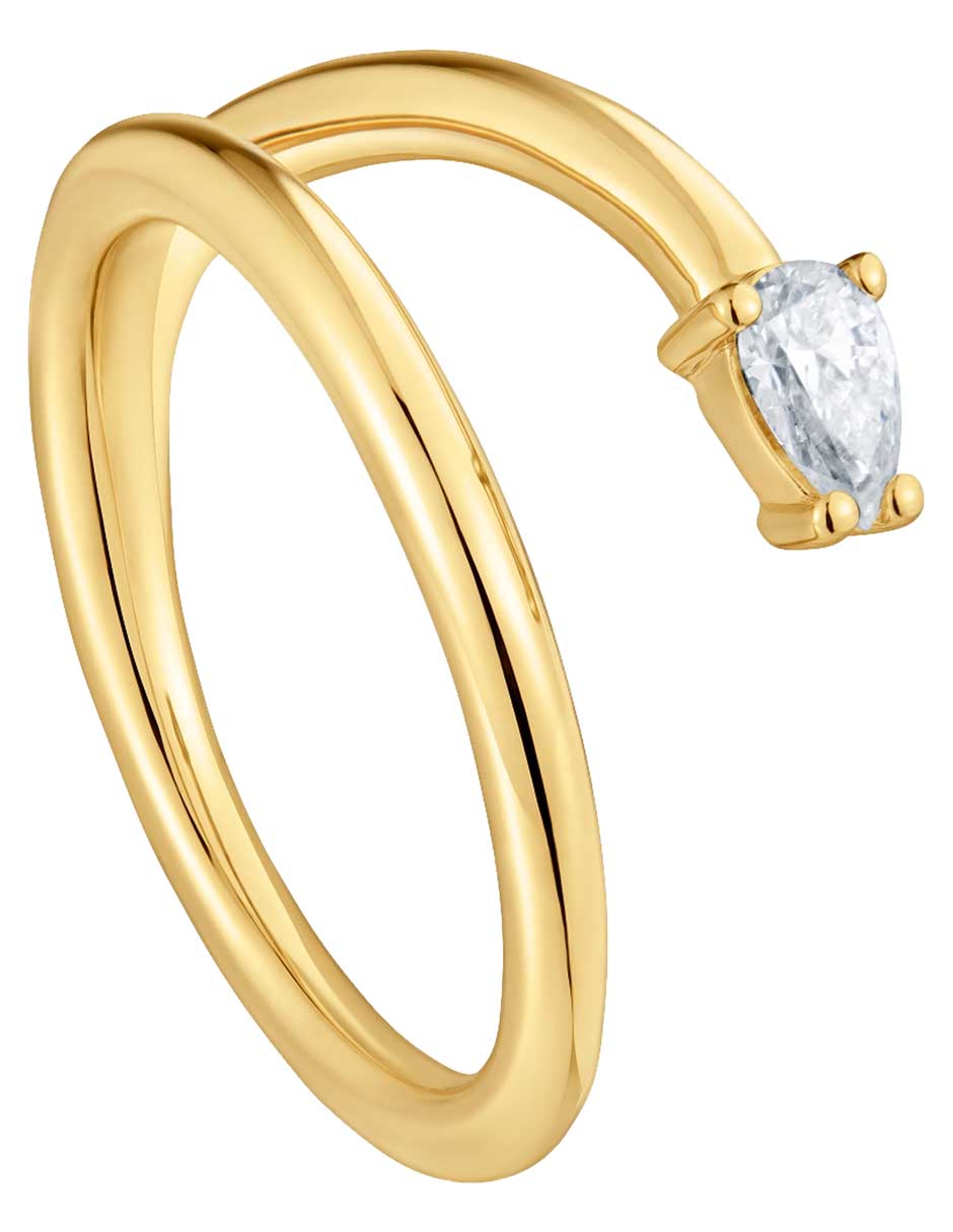 Anillo con gema Tous Lio LGD P 925 de plata diamante con baño de oro