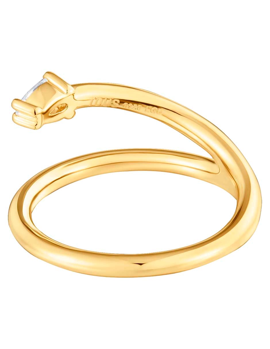 Anillo con gema Tous Lio LGD P 925 de plata diamante con baño de oro