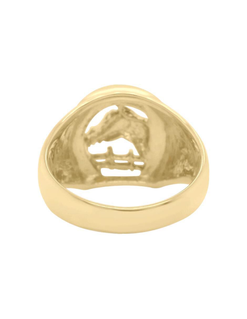 Anillo de caballo Kael 14 k de oro brillante