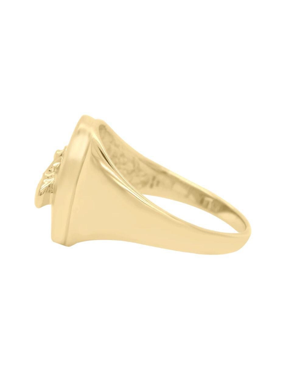 Anillo de caballo 14 k de oro brillante