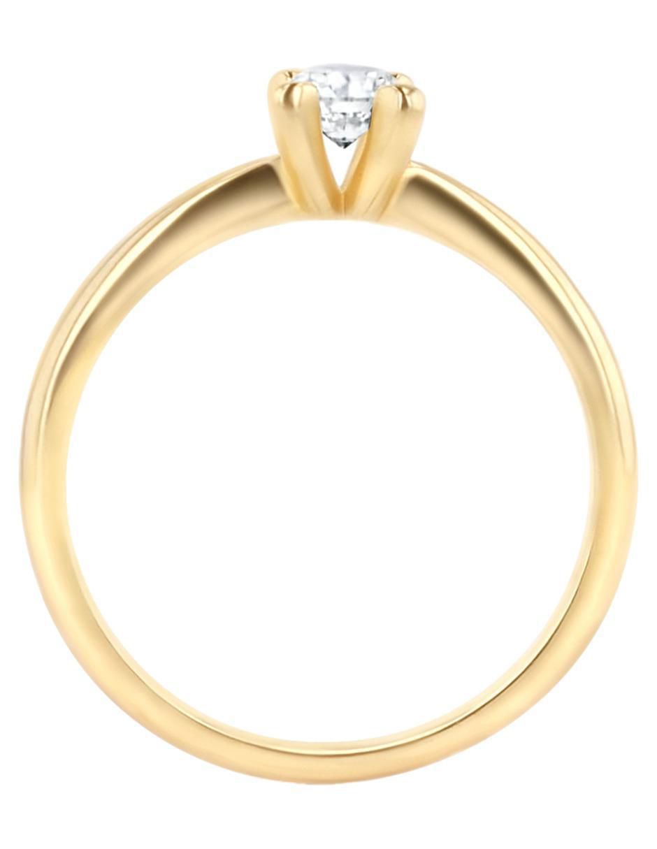 Solitario de oro 14 k diamante 3
