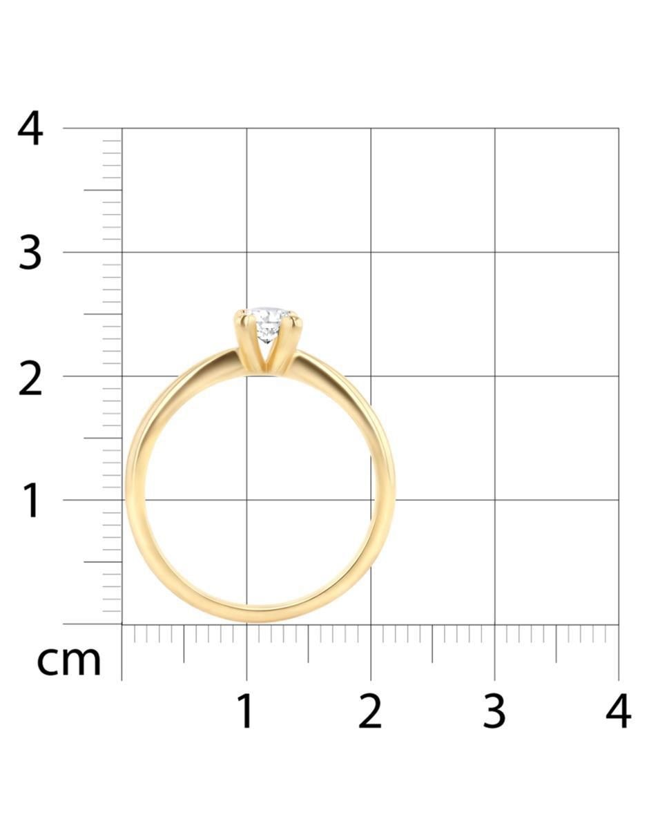 Solitario de oro 14 k diamante 2