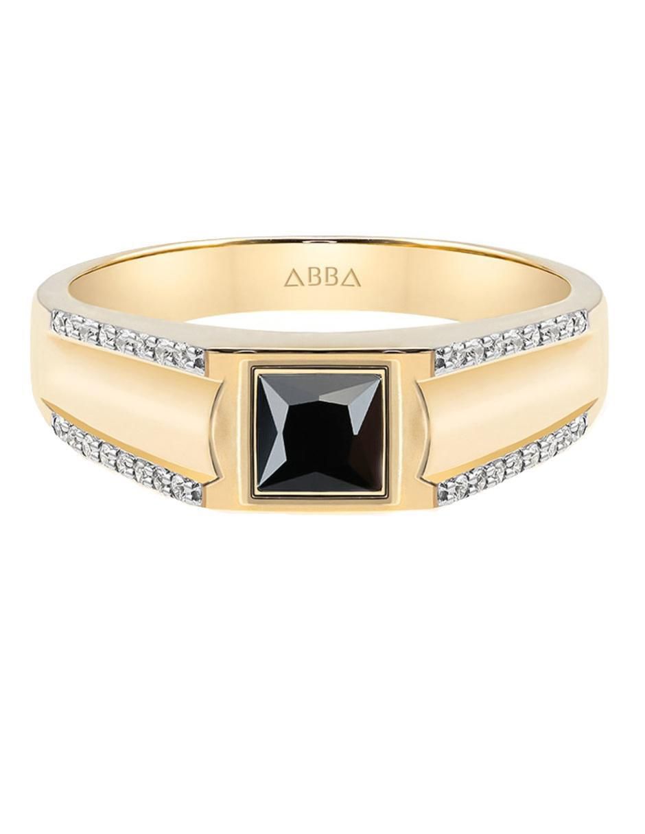 Anillo cuadrada 10 k de oro zirconia brillante Anillo cuadrada 10 k de oro zirconia brillante