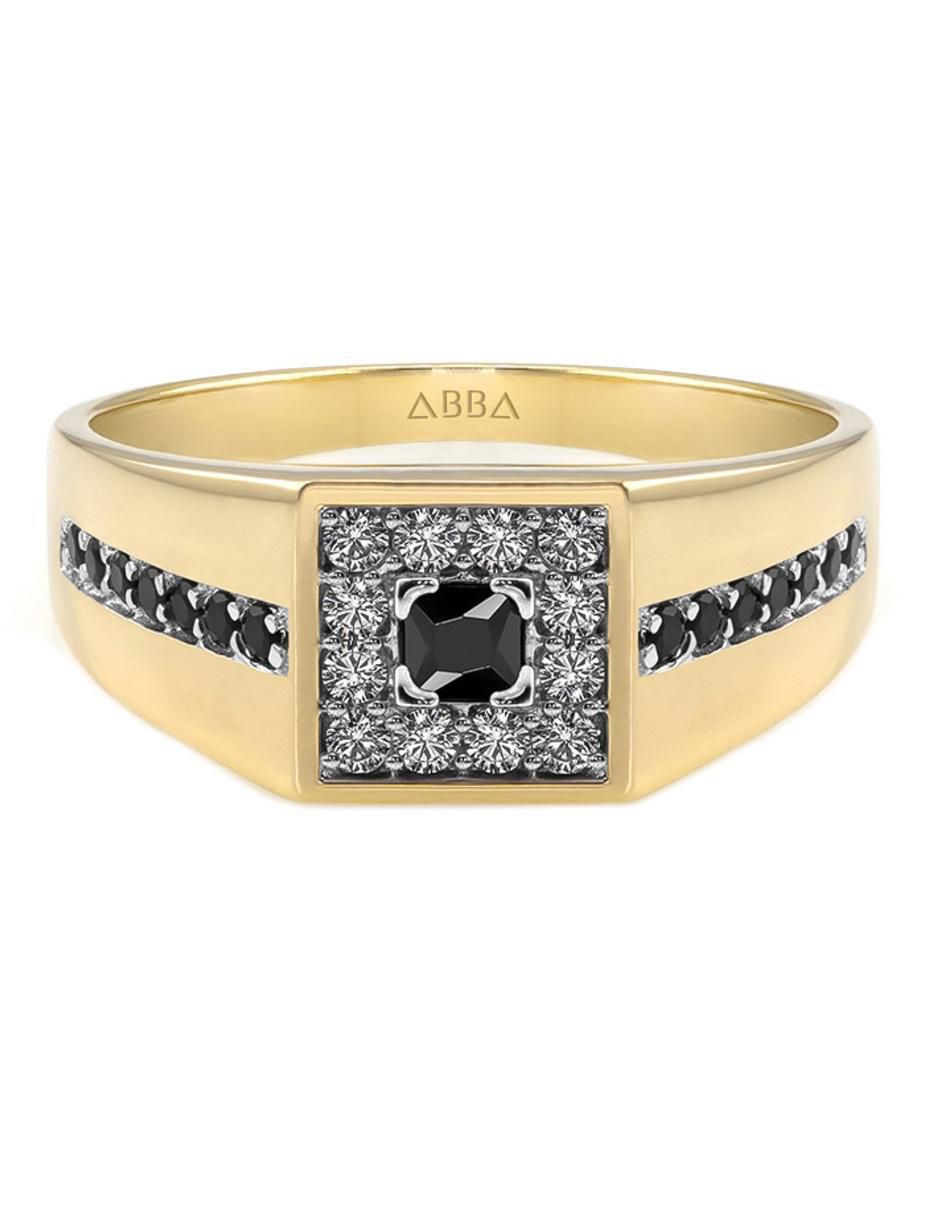 Anillo cuadrada 10 k de oro zirconia brillante Anillo cuadrada 10 k de oro zirconia brillante