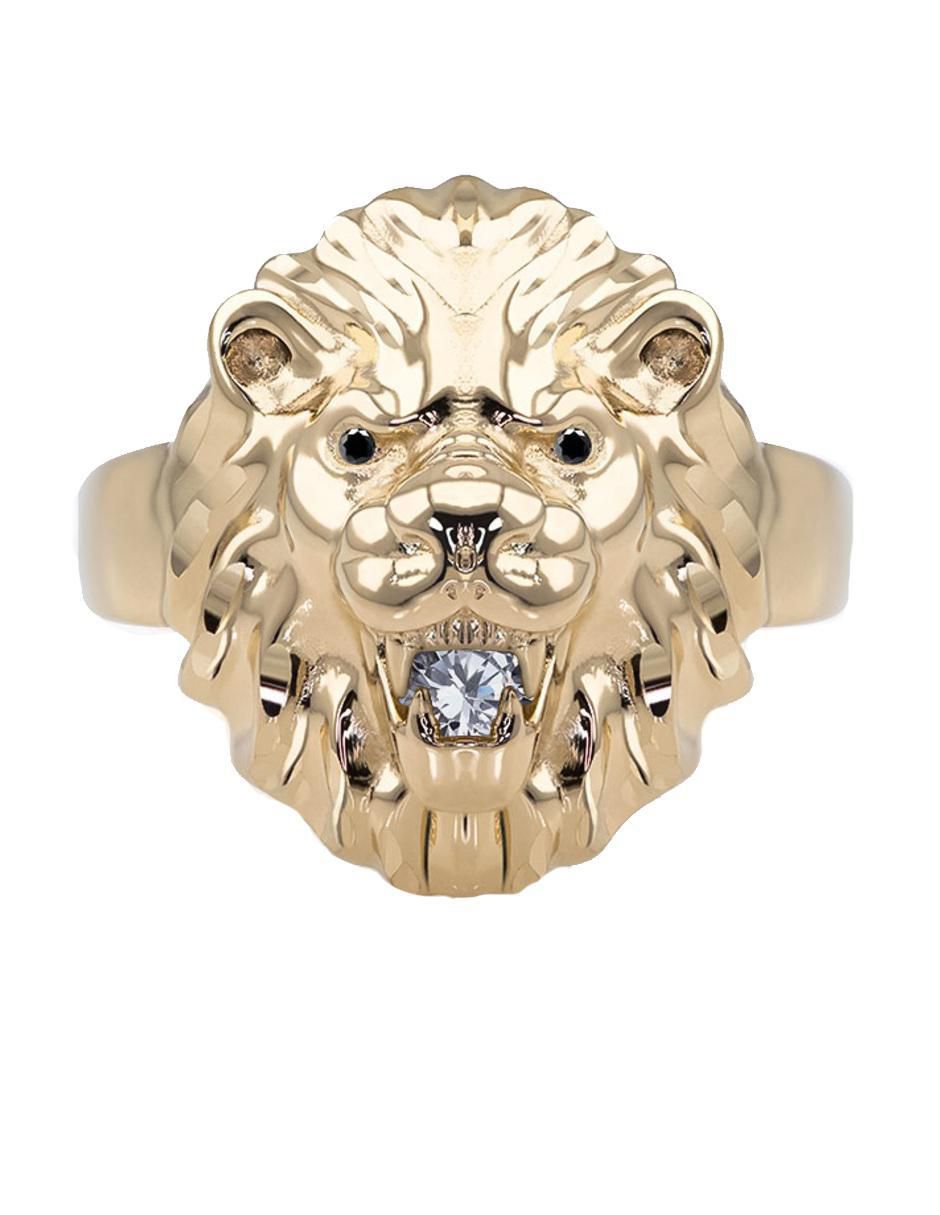 Anillo 10 k de oro zirconia brillante