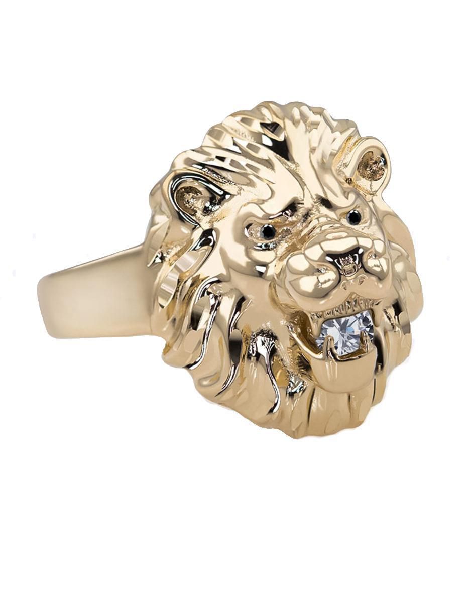Anillo 10 k de oro zirconia brillante 2