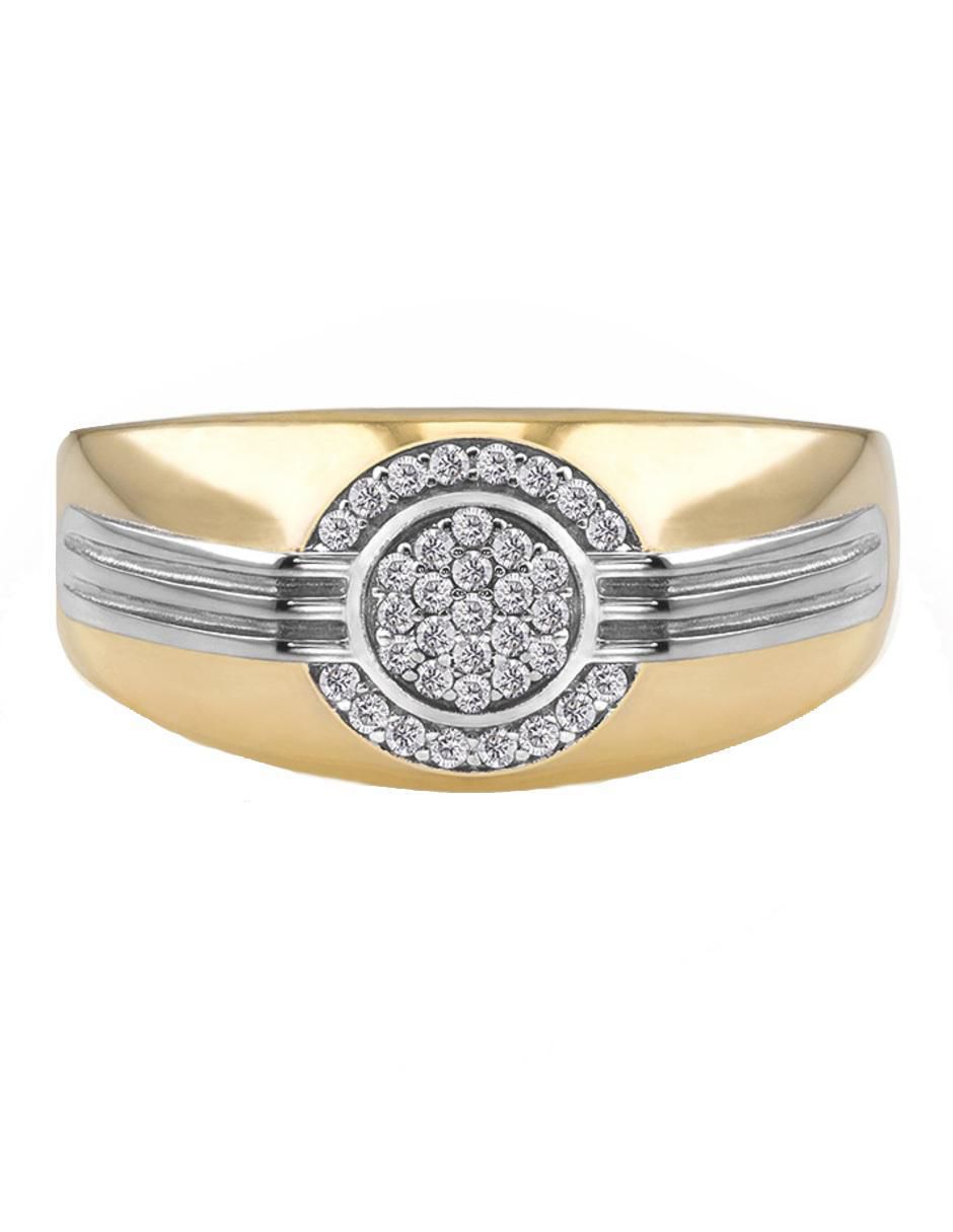 Anillo 10 k de oro zirconia brillante Anillo 10 k de oro zirconia brillante
