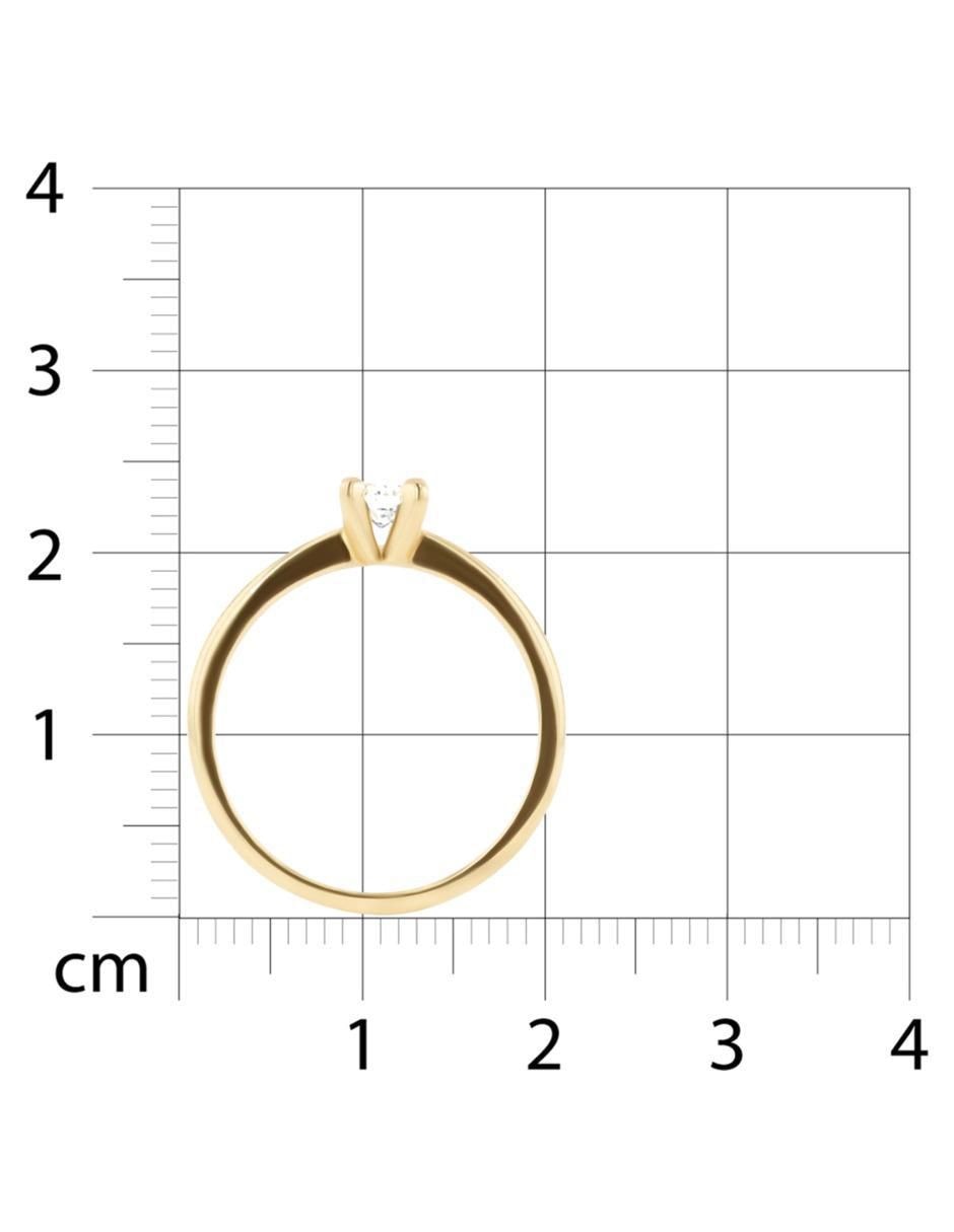Solitario de oro 14 k diamante 6