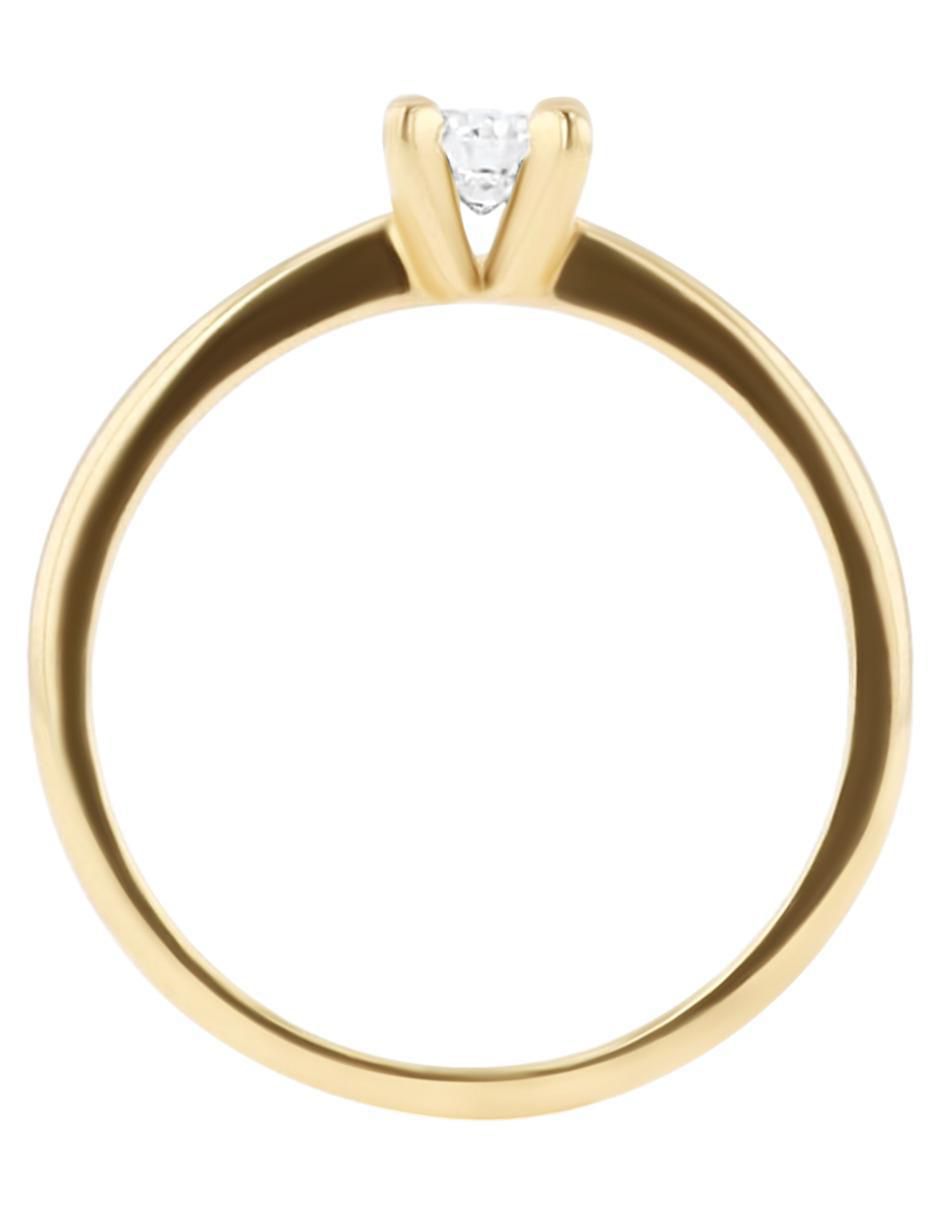 Solitario de oro 14 k diamante 3