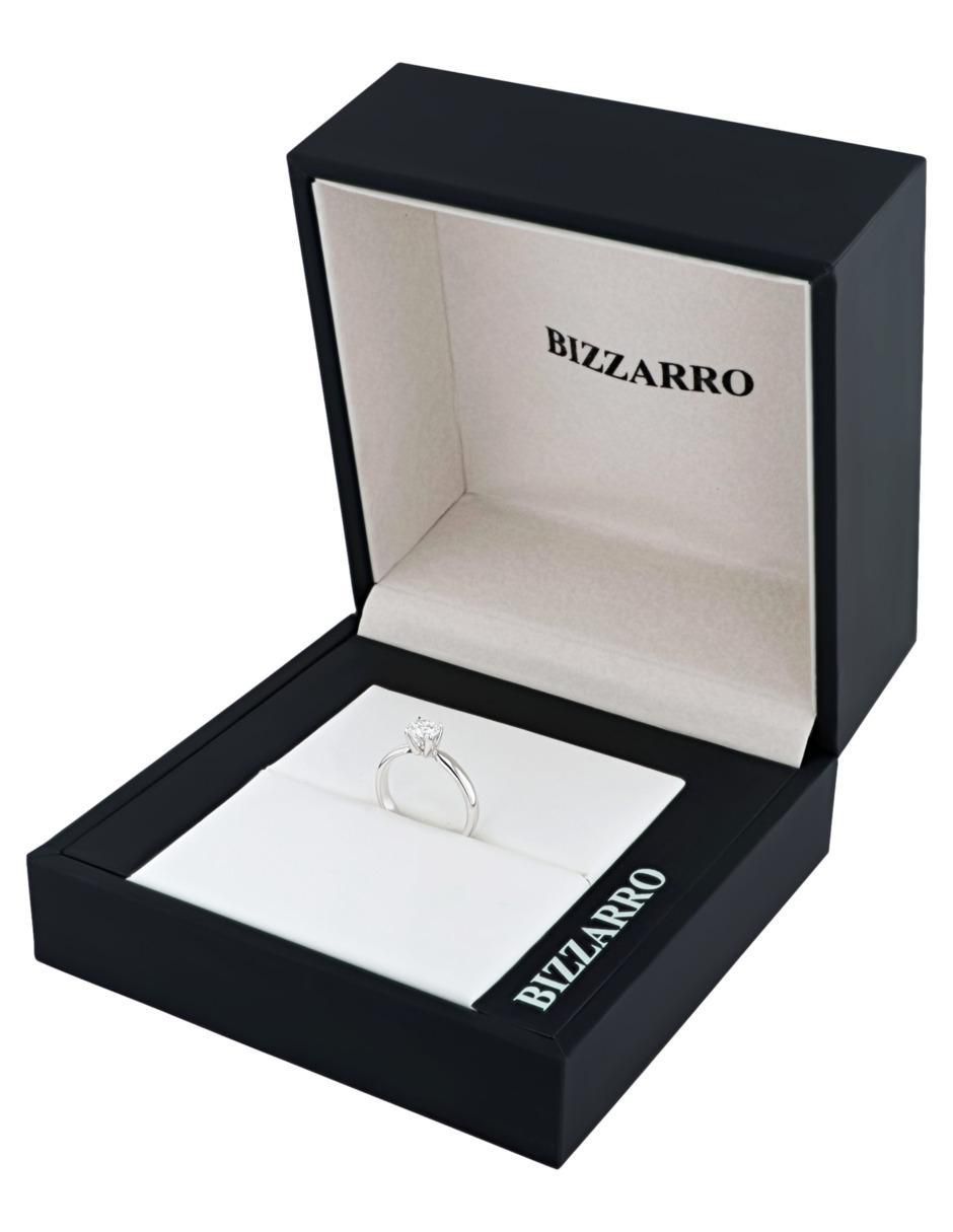 Solitario de oro blanco 14 k diamante