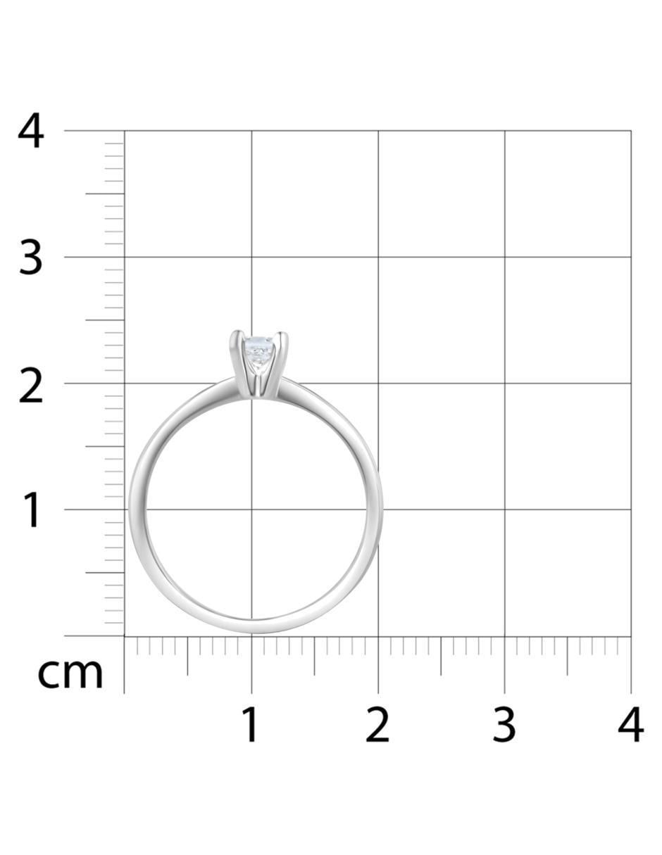 Solitario de oro blanco 14 k diamante 6