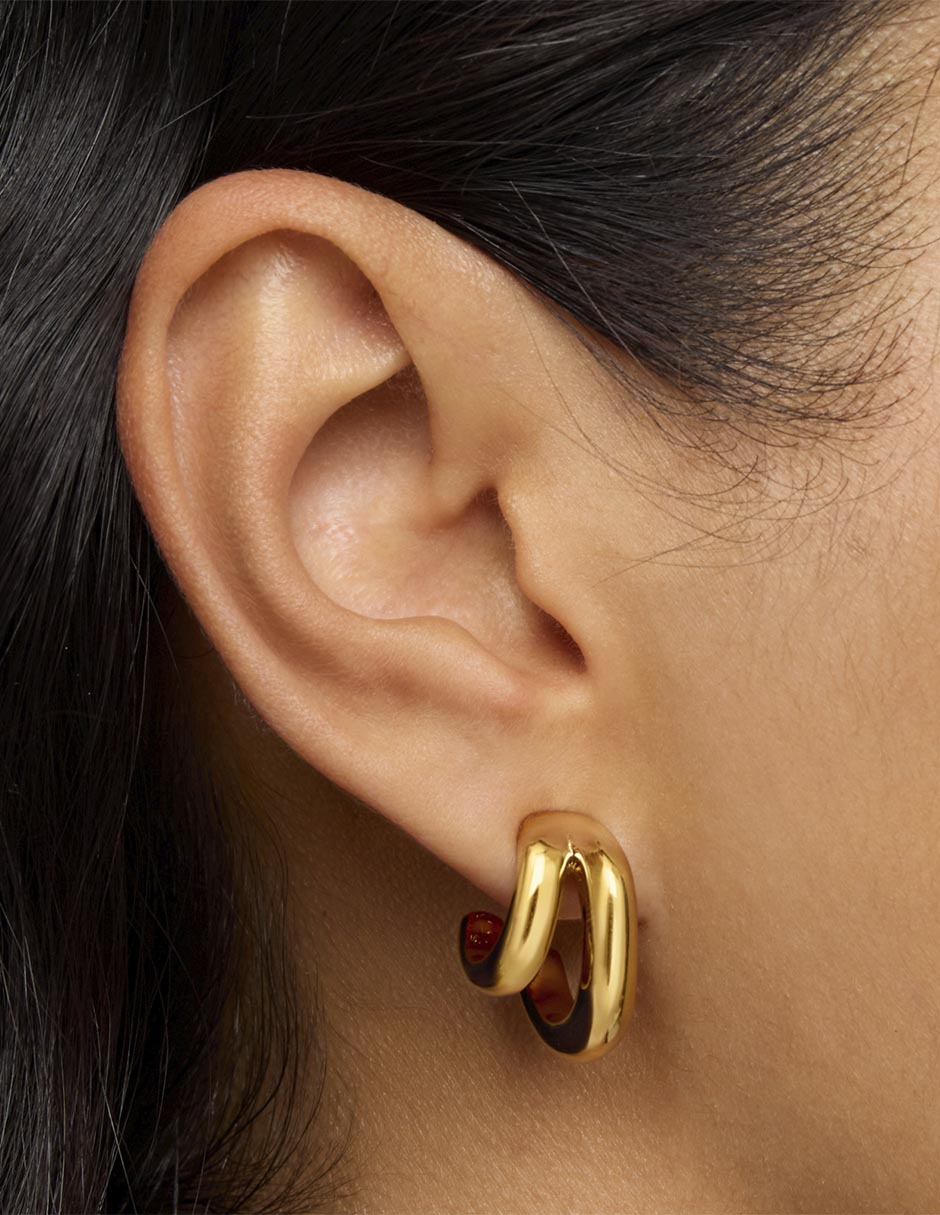 Aretes de aro de plata P 925 6