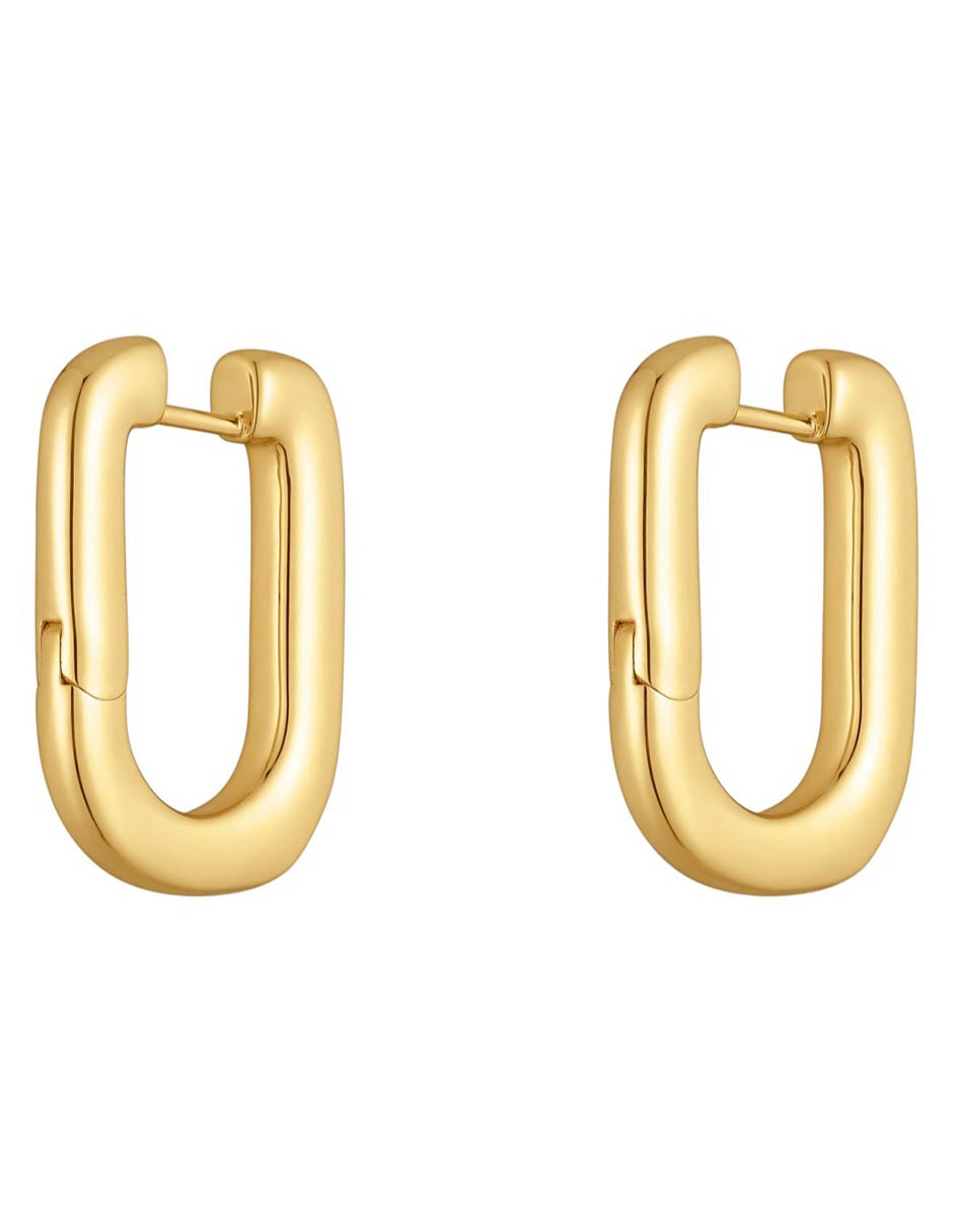 Aretes de aro de plata P 925 ónix 3