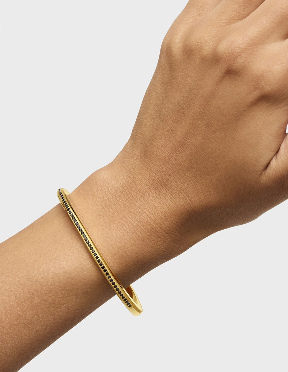 Pulsera de plata P 925 con espinela Tous Line acabado baño de oro 7