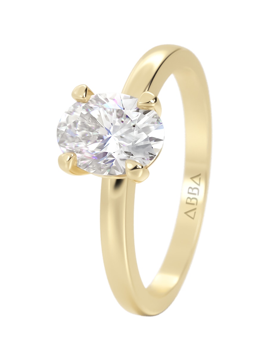 Anillo de compromiso de oro 10 k 10