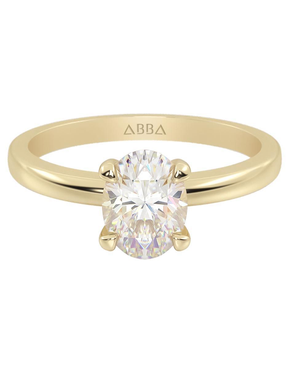 Anillo de compromiso de oro 14 k Abba Joyas