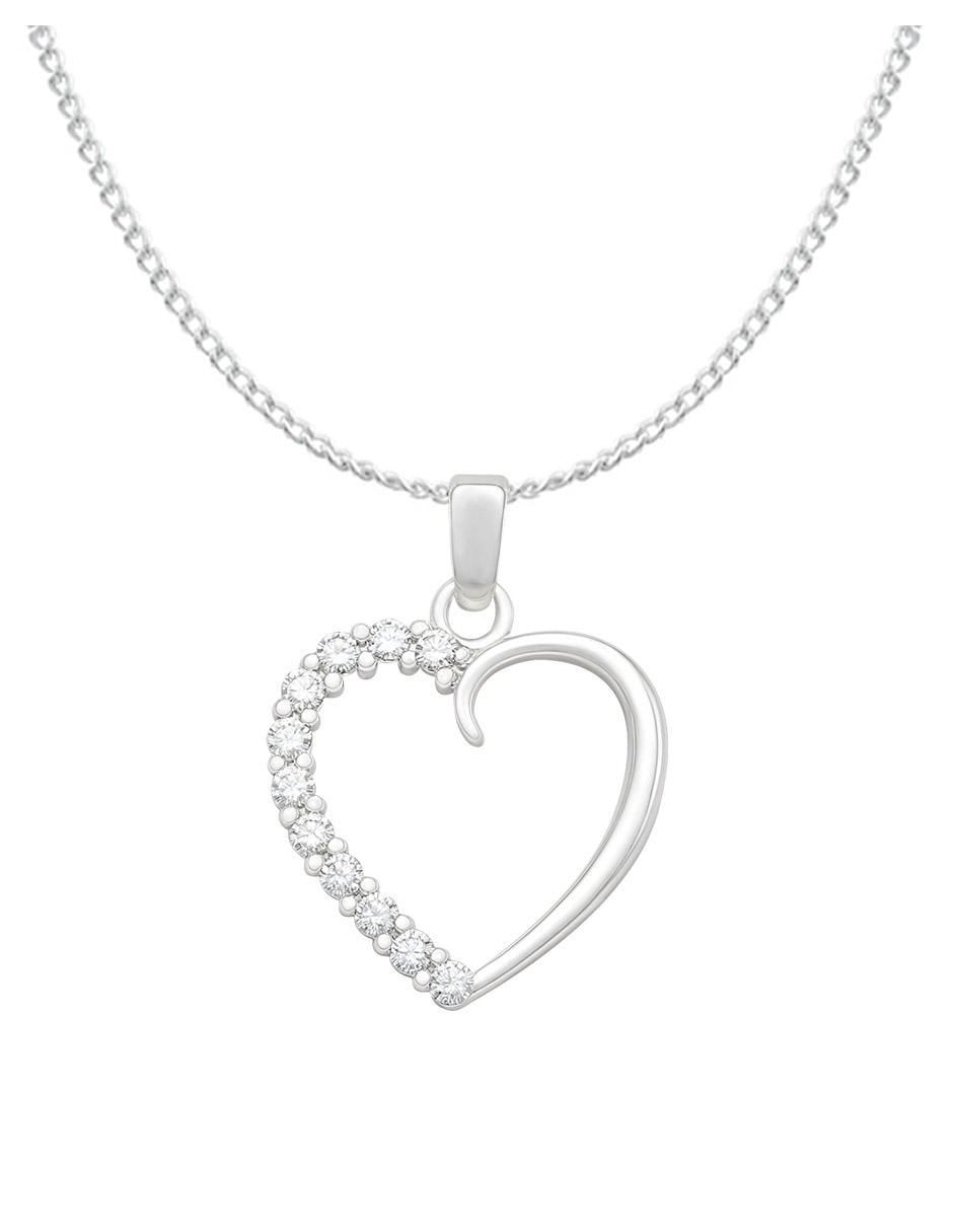 Collar con dije corazón de plata P 925 2