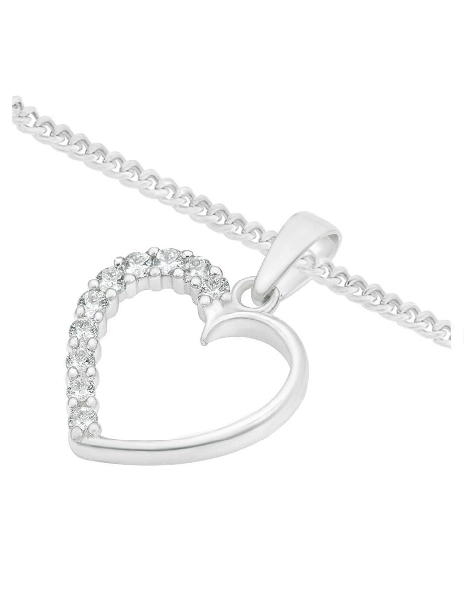 Collar con dije corazón de plata P 925 4