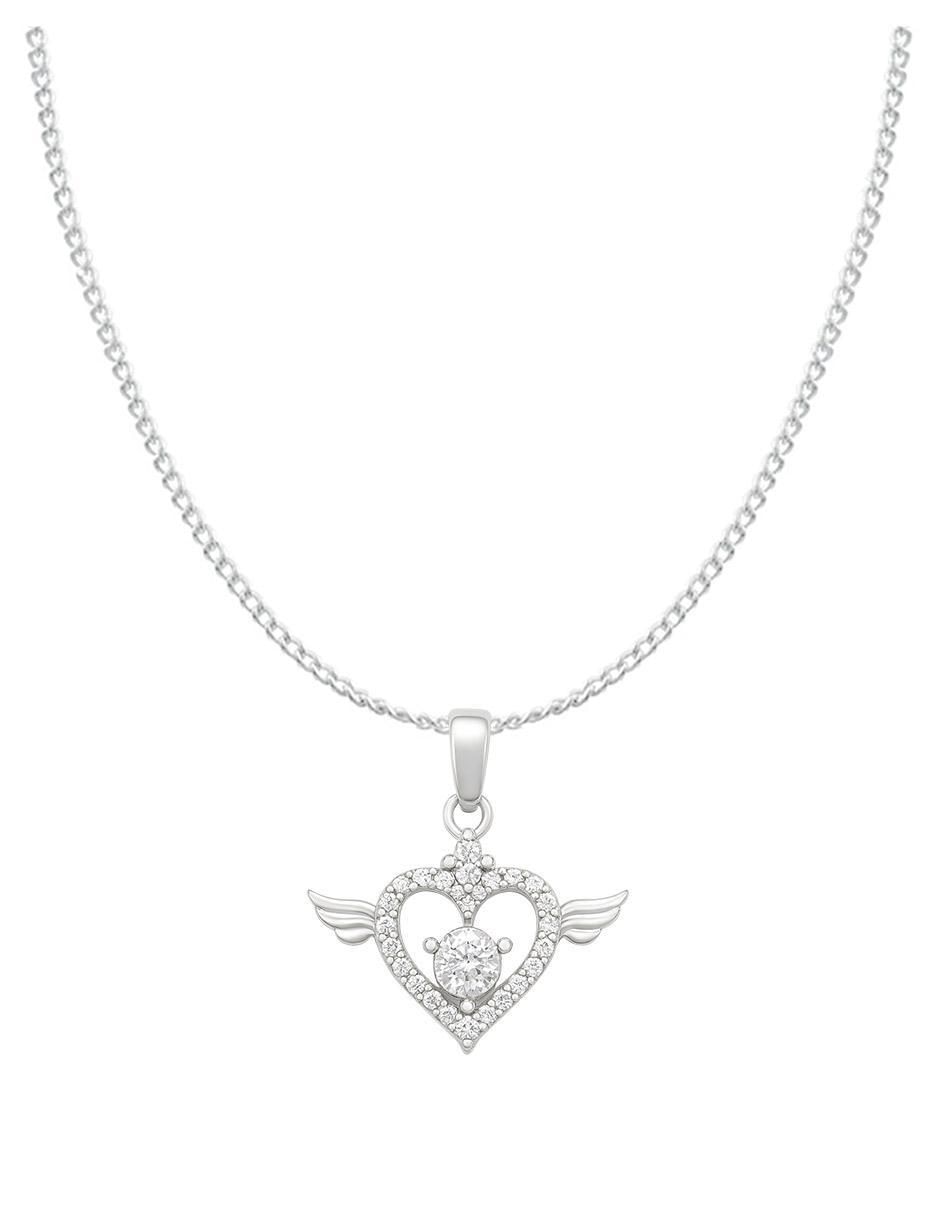 Collar con dije de corazón de plata P 925 Collar con dije de corazón de plata P 925