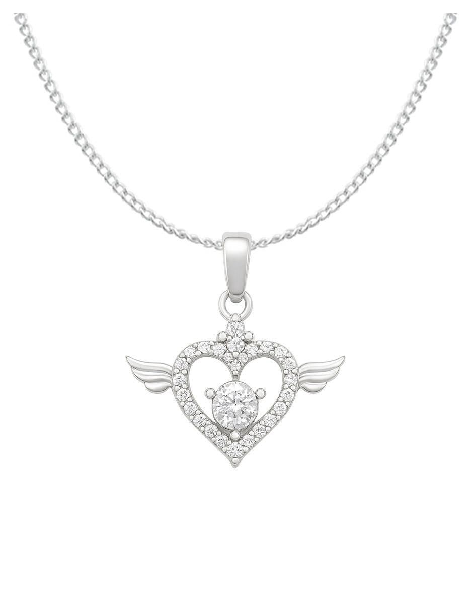 Collar con dije corazón de plata P 925 2