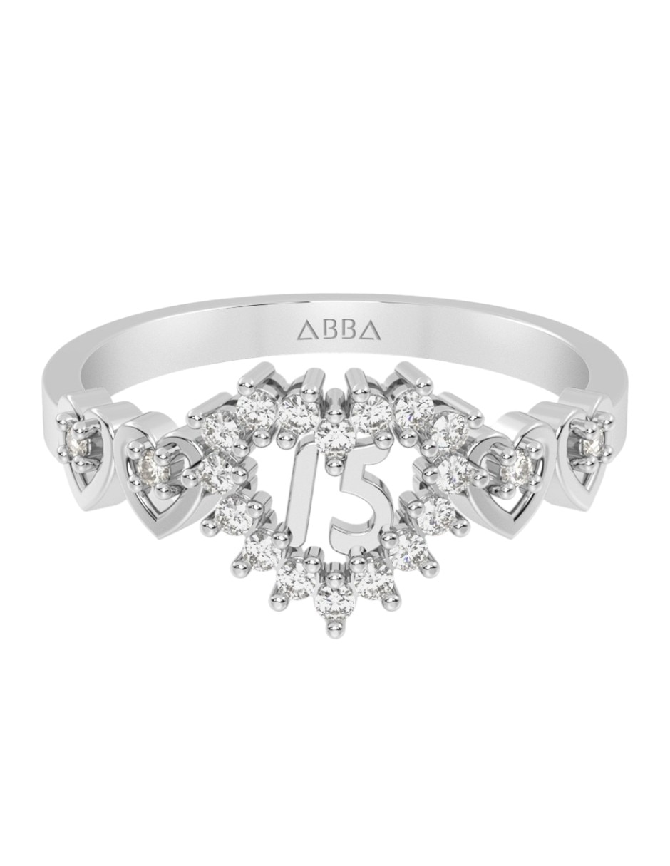 Anillo de corazón 14 k de oro zirconia brillante Anillo de corazón 14 k de oro zirconia brillante