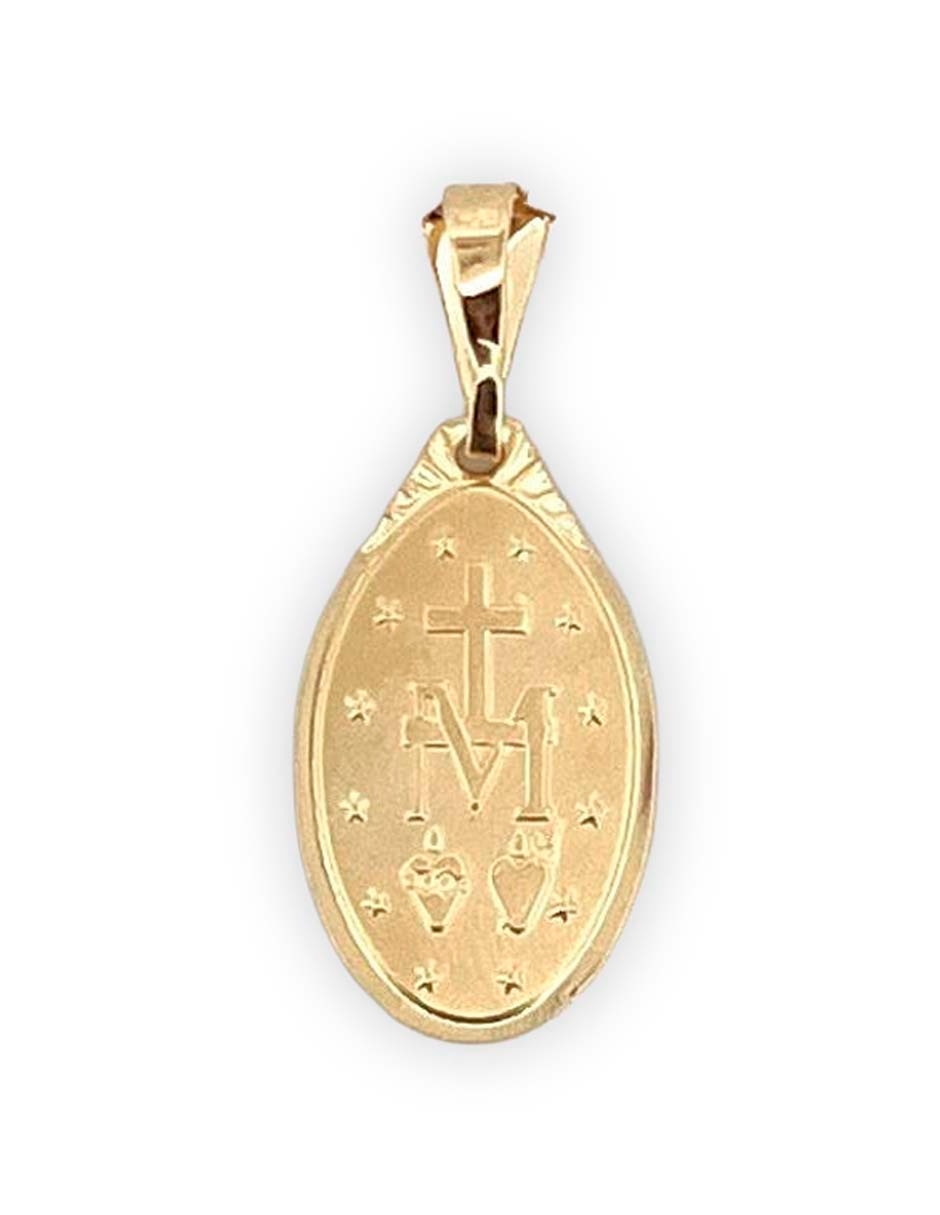 Medalla ovalada religioso virgen de guadalupe de oro 14 K Medalla ovalada religioso virgen de guadalupe de oro 14 K