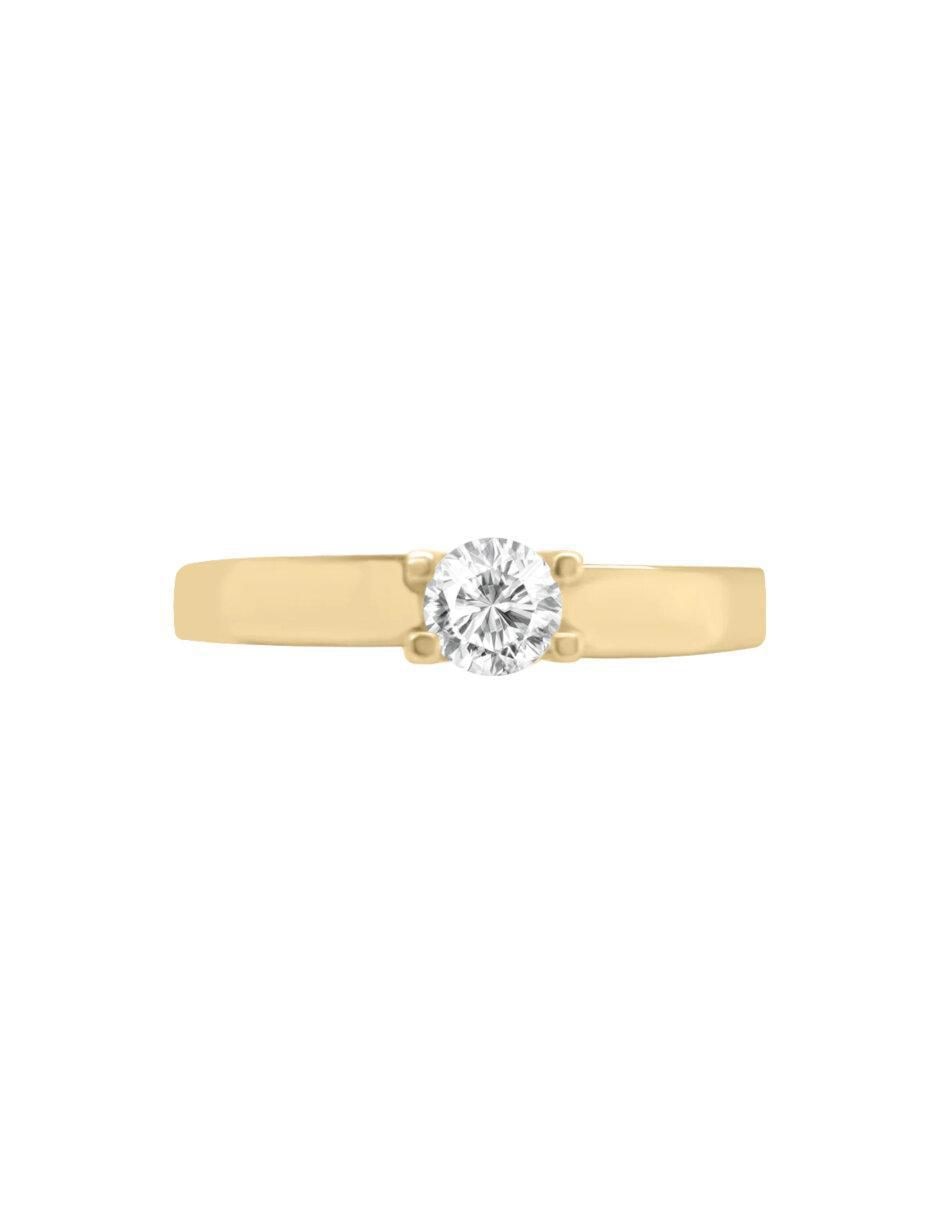 Anillo de compromiso 14 k diamante