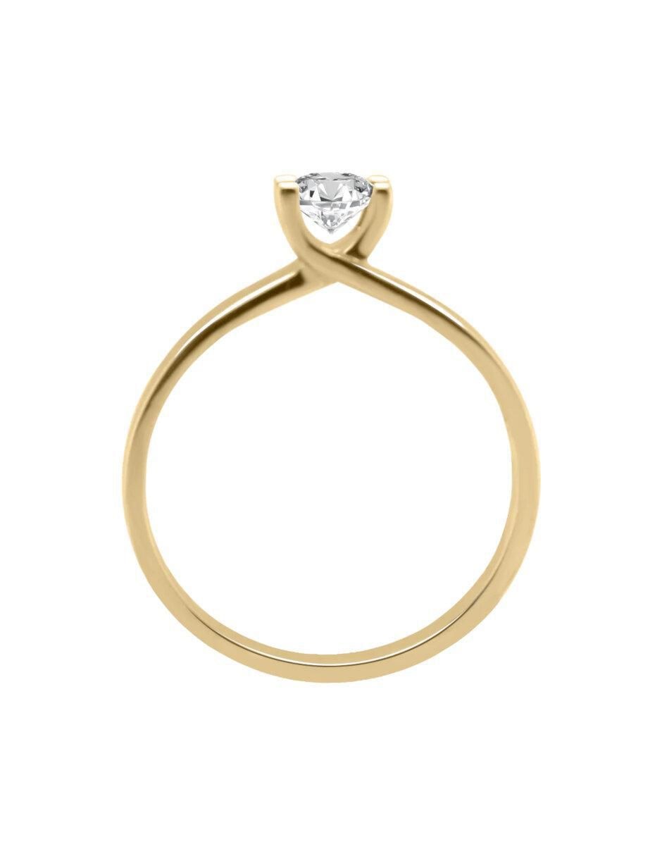 Anillo de compromiso 14 k diamante 4
