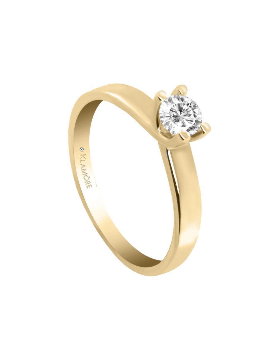 Anillo de compromiso 14 k diamante 2