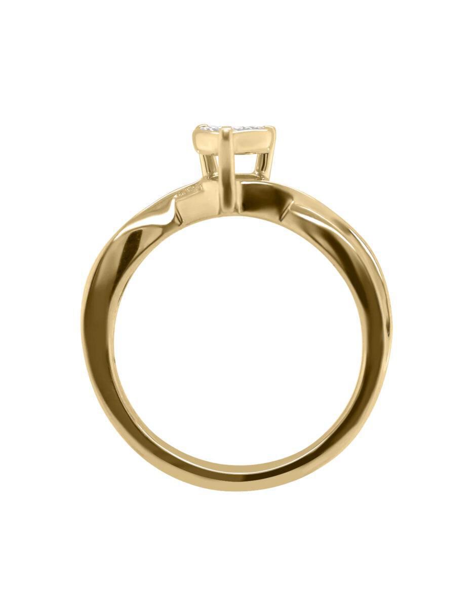 Anillo de compromiso 14 k Minerva diamante 5