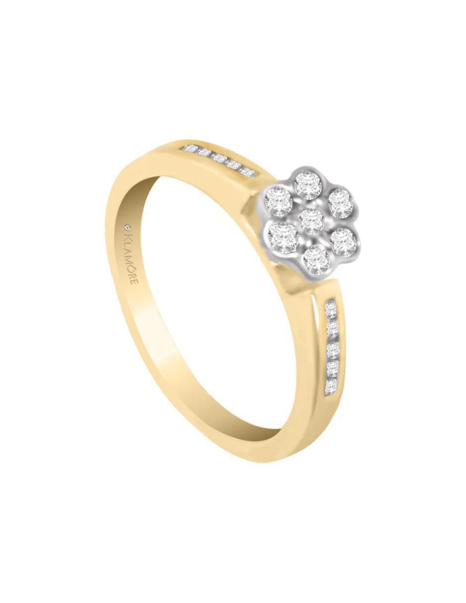 Anillo de compromiso 14 k Corintio diamante 5