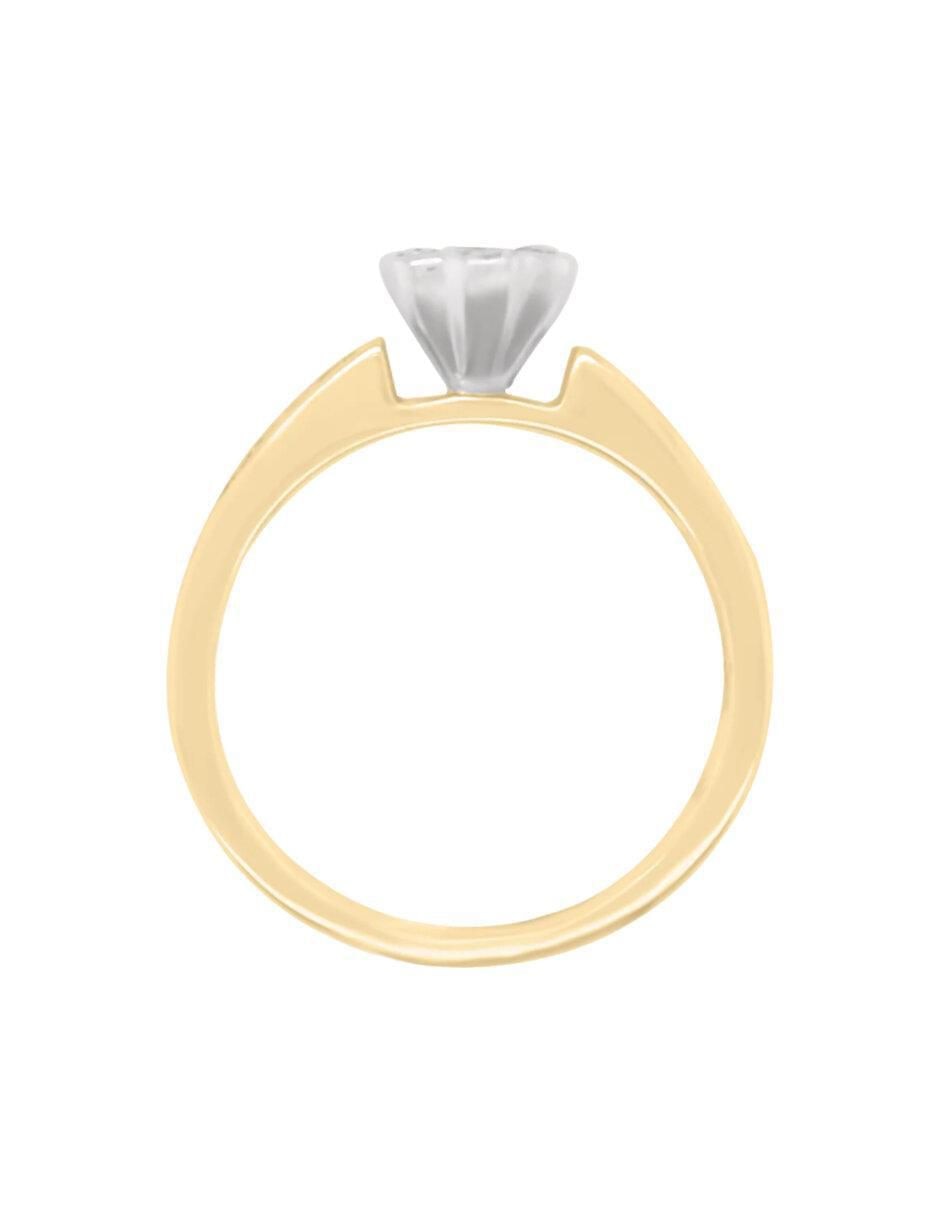 Anillo de compromiso 14 k Corintio diamante 2