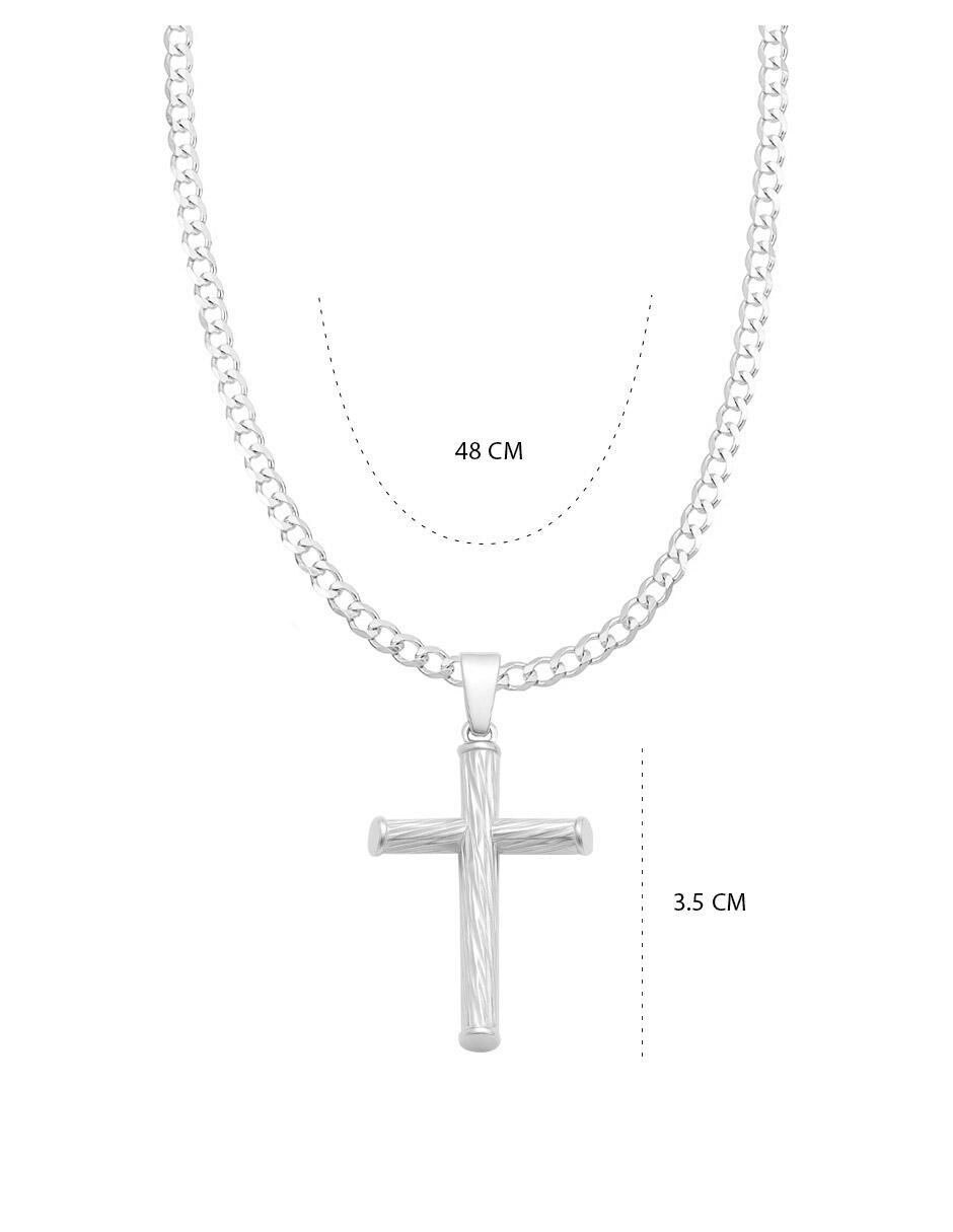 Collar con dije cruz de plata P 925 5