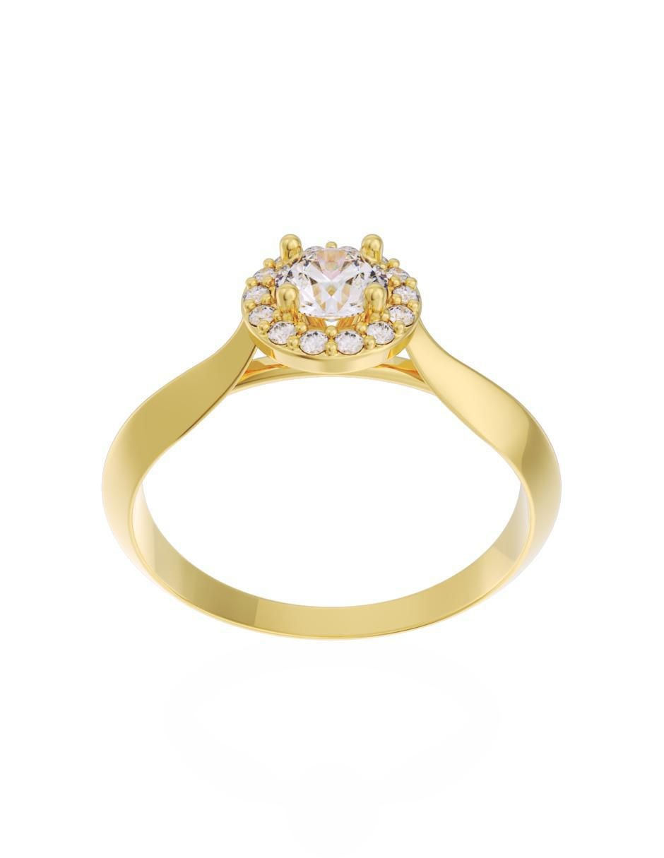 Anillo de compromiso 14 k Eternidad 3