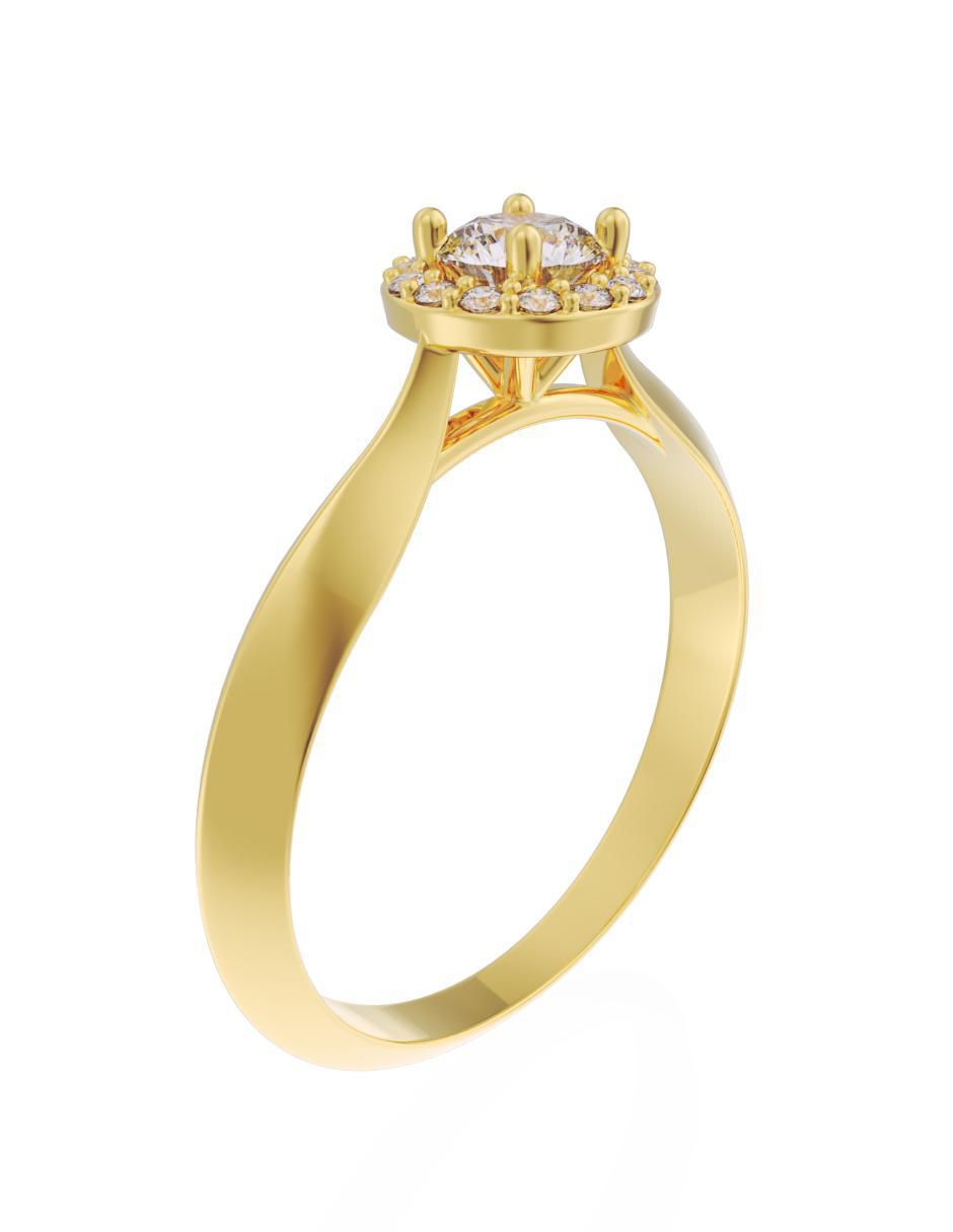 Anillo de compromiso 14 k Eternidad 2