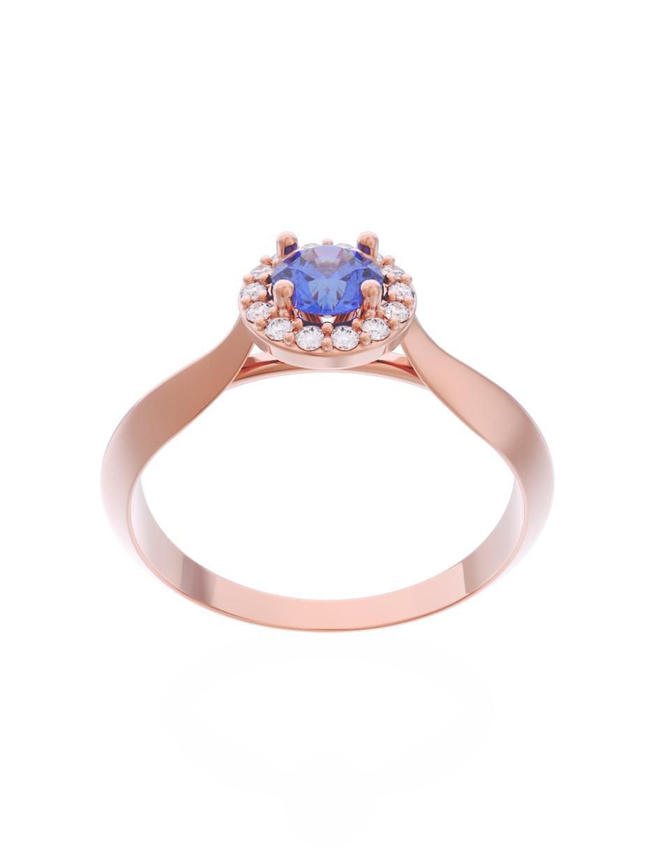 Anillo de compromiso 14 k Eternidad 2
