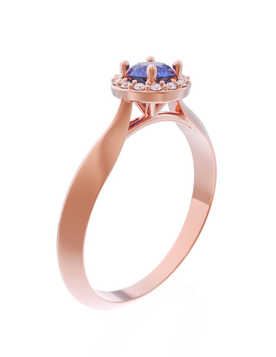 Anillo de compromiso 14 k Eternidad 3