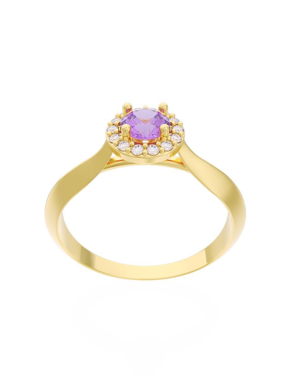Anillo de compromiso 14 k Eternidad 3