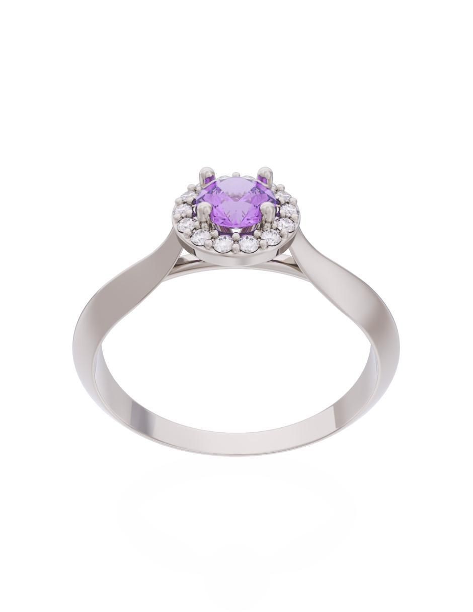 Anillo de compromiso 14 k Eternidad 2
